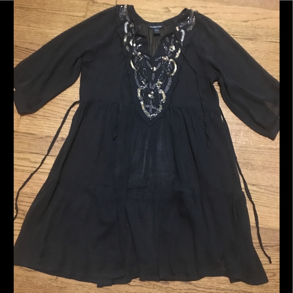 Boho sheer tunic Top/ swimsuit cover up